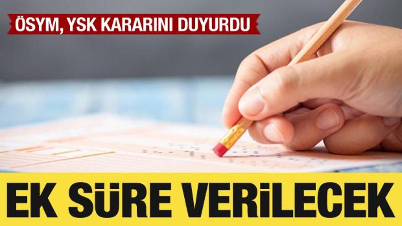 ÖSYM'den YKS'ye girecek engelli adaylar için "ek süre verilmesi" kararı